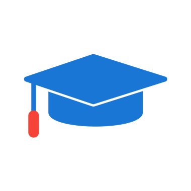 mezuniyet başlığı simgesi, vektör illüstrasyonu