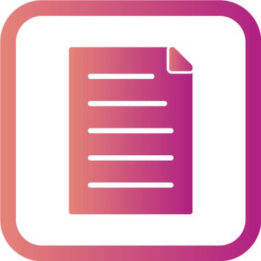 belge simgesi vektör illüstrasyonu