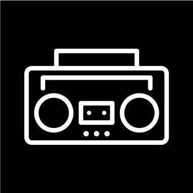 ses teybi vektör illüstrasyonu, basit simge