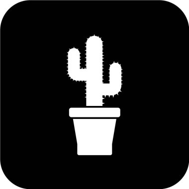 Kaktüs web simgesi vektör illüstrasyonu 