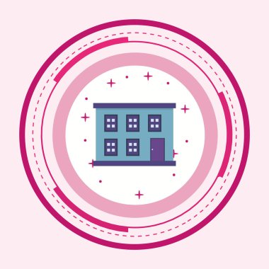  Mansion Simgesi Moda Biçimli Ayrı Arka Gruplandırılmış