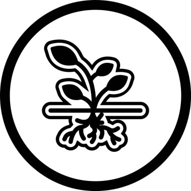 Moda Biçimli Kök Simgesi İzole Arkaplan