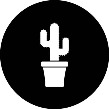 Kaktüs web simgesi vektör illüstrasyonu 