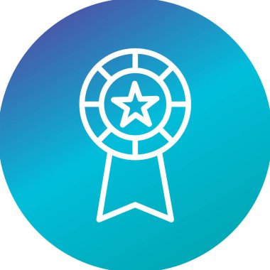 Madalya ikon vektör illüstrasyonu