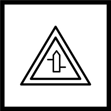 Yol simgesi, vektör illüstrasyonu