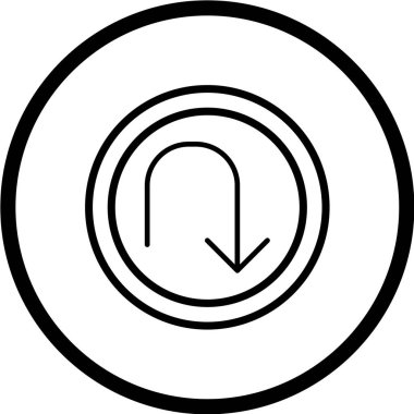 Yol simgesi, vektör illüstrasyonu