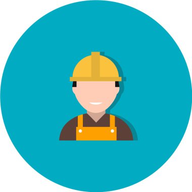 Ağ için düz daire izole vektör illüstrasyonunda alet kemeri simgesine sahip mühendis oluşturucu