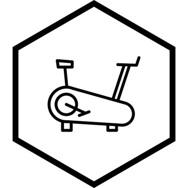 Bisiklet Makinesi Simgesi Moda Biçiminde İzole Arkaplan 