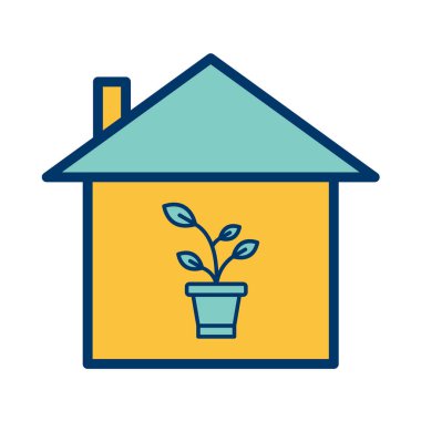 Bahçıvanlık simgesi evli tasarım vektörü illüstrasyonu