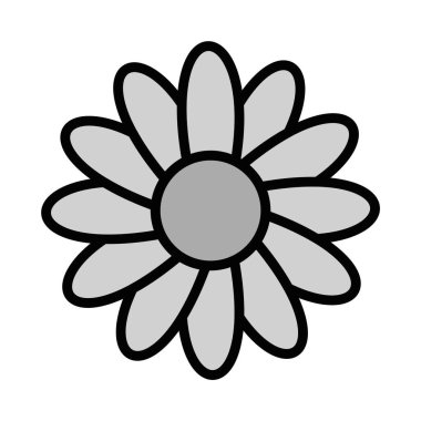 Moda Biçimli Daisy Simgesi İzole Arkaplan