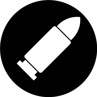 kurşun, silah silahı simgesi, vektör illüstrasyonu