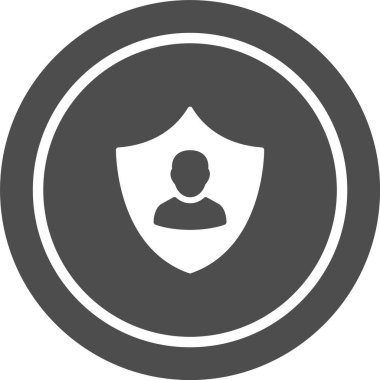 Moda Biçimli İzole Arkaplanda İş Koruma Simgesi 