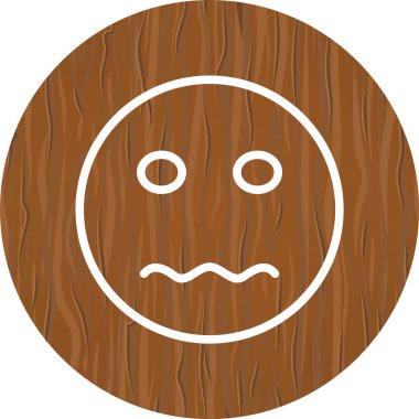 Gergin Emoji Simgesi Moda Tarzı İzole Arkaplan