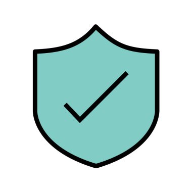 Kalkan simgesi. düz dizayn