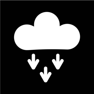 bulut simgesi, vektör illüstrasyonu