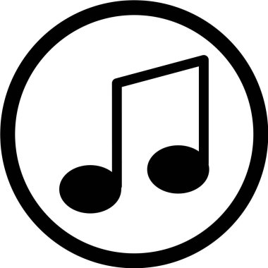 müzik nota simgesi, vektör illüstrasyonu