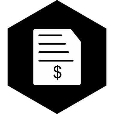 Moda Biçimli Fatura Simgesi İzole Arkaplan