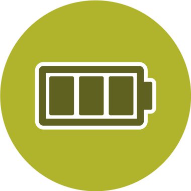 Batarya ikonu, vektör çizimi. düz tasarım biçimi