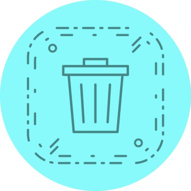 Atık Simgeyi Moda Biçiminde İzole Edilmiş Arkaplanda Gönder