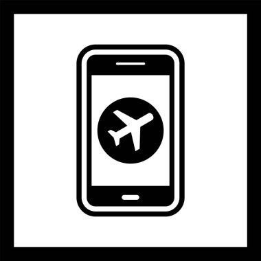 Mobil Uçak Modu Uygulama Simgesi Moda Tarzı İzole Arkaplan