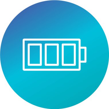 Pil şarj ikonu. düz vektör illüstrasyonu 