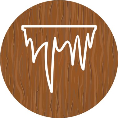 Beyaz arkaplanda ahşap bir çerçeve çizimi