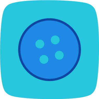 Beyaz arkaplanda mavi vektör düğmesi