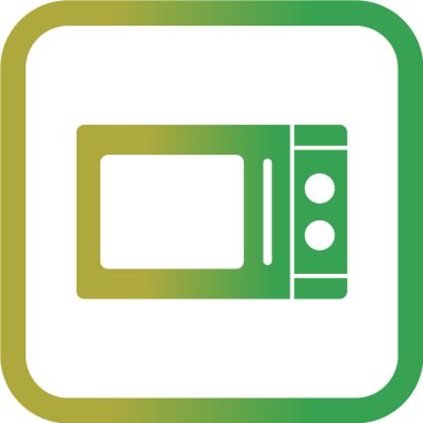 mikrodalga fırın vektör çizimi, basit simge