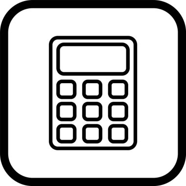 Moda Biçiminde Hesaplayıcı Simgesi İzole Arkaplan