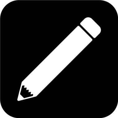 Siyah arkaplanda kalem vektörü simgesi.
