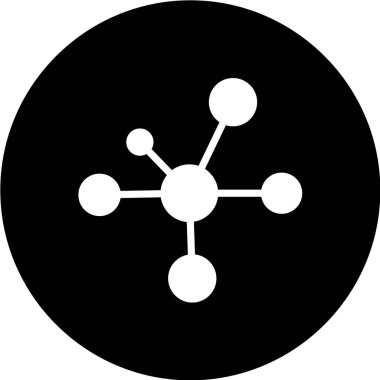 Molekül ikonu, vektör illüstrasyonu. düz tasarım biçimi