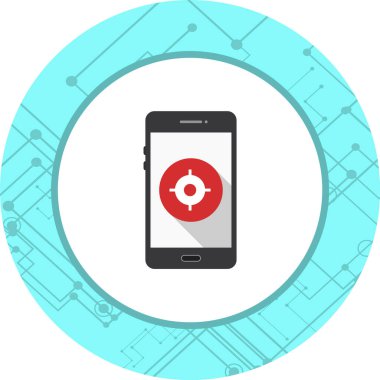 Mobil Uygulama Simgesi Moda Biçiminde İzole Arka Gruplandırılmış