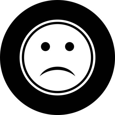 Moda Biçimli Üzgün Emoji Simgesi İzole Arkaplan