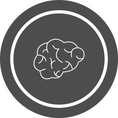 Moda Biçimli Beyin Simgesi İzole Arkaplan      