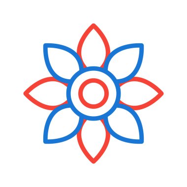 Moda tarzında izole edilmiş çiçek simgesi