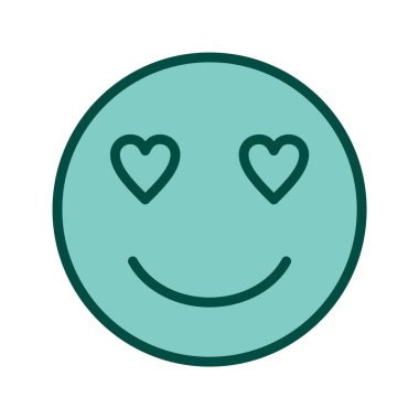 Aşk Emoji Simgesi Moda Tarzı İzole Arkaplan         