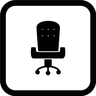 Ofis Sandalyesi Simgesi Moda Tarzı İzole Arkaplan 