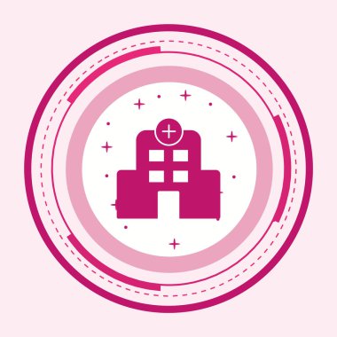 Hastane Simgesi Moda Biçiminde İzole Arkaplan