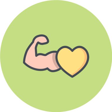 güçlü sağlık hizmeti, tıbbi simge, vektör illüstrasyonu