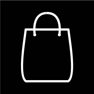 Alışveriş poşeti simgesi, vektör illüstrasyonu