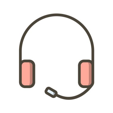 kulaklık simgesi vektör illüstrasyonu