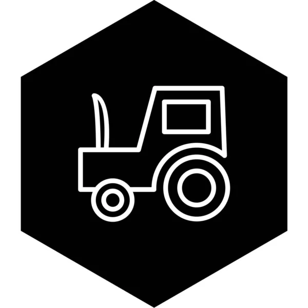 Tractor Icono Vector Ilustración — Vector de stock