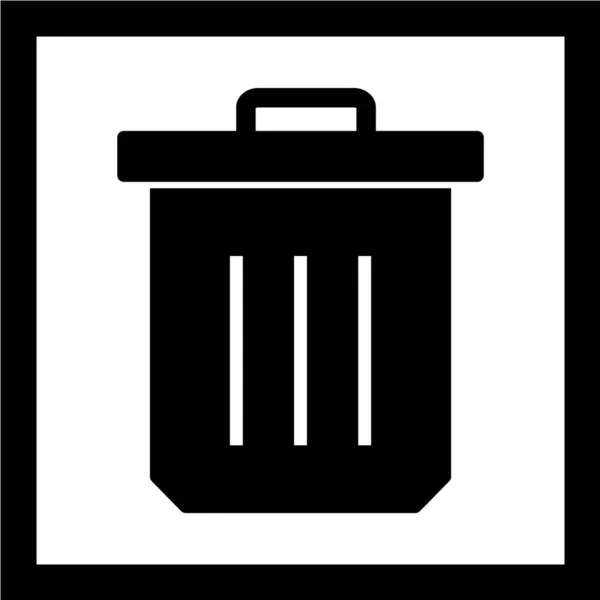 Trash Bin Icon Vector Illustration — Stock Vector