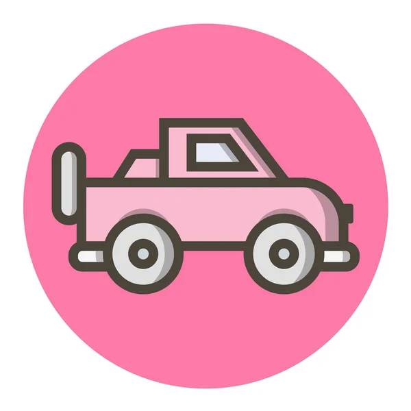 Coche Vehículo Icono Vector Ilustración — Vector de stock