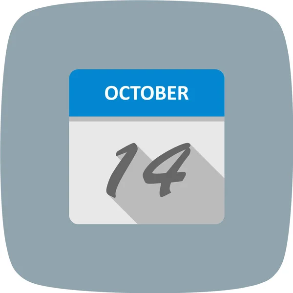 Calendar Date October — Stock Vector