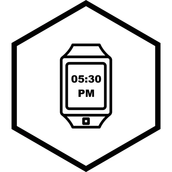 Icono Reloj Inteligente Estilo Moda Aislado Fondo — Archivo Imágenes Vectoriales