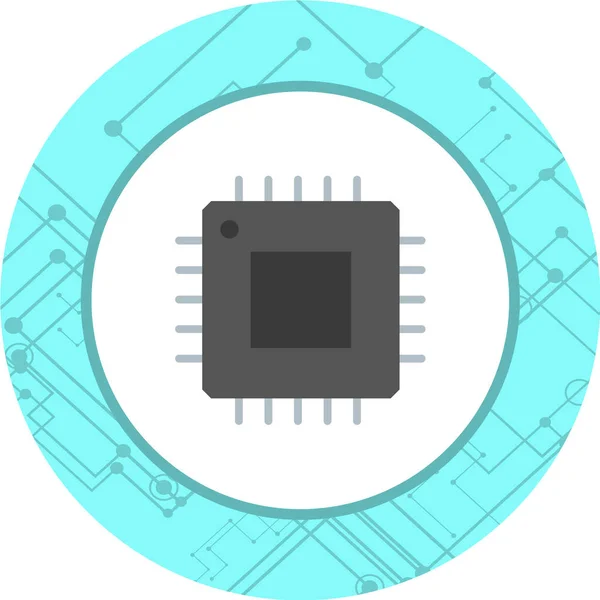 Placa Circuito Icono Vector Ilustración — Archivo Imágenes Vectoriales