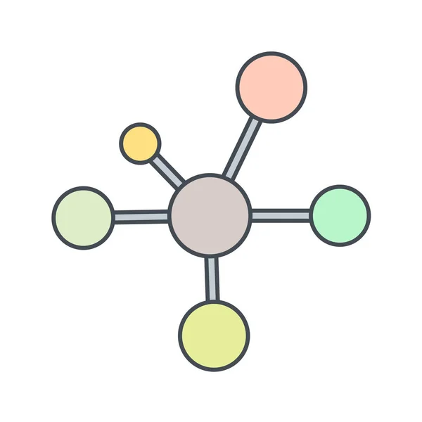 Молекулярна Структура Значок Векторна Ілюстрація Графічний Дизайн — стоковий вектор