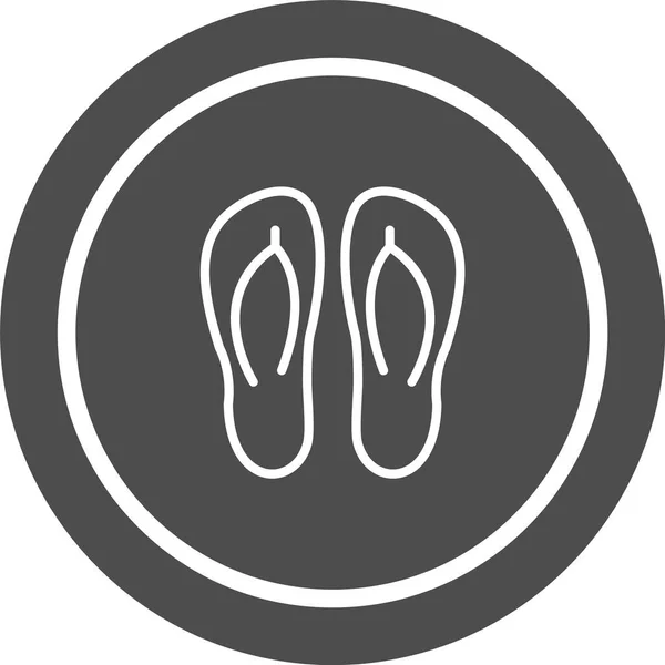 Zapatillas Icono Estilo Moderno Fondo Aislado — Vector de stock