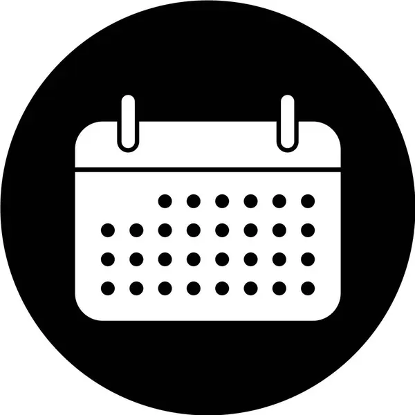 Ikona Kalendáře Vektorová Ilustrace — Stockový vektor